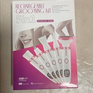 Rechargeable Grooming Kit 5-in-1 - Pink
